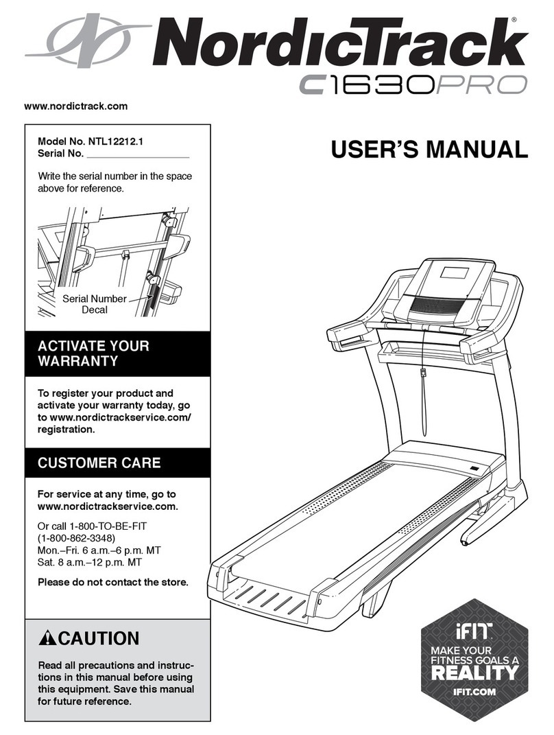 NordicTrack C1630PRO User manual