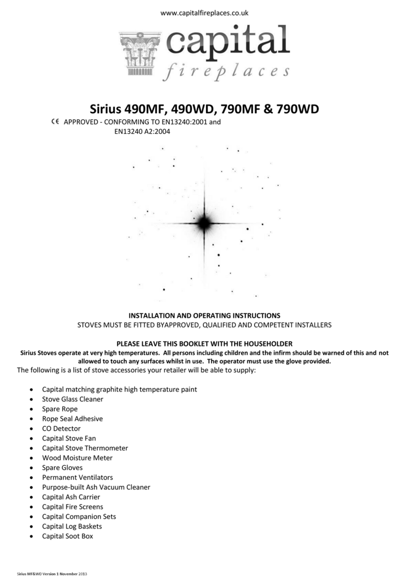 Capital fireplaces Sirius 490MF User manual