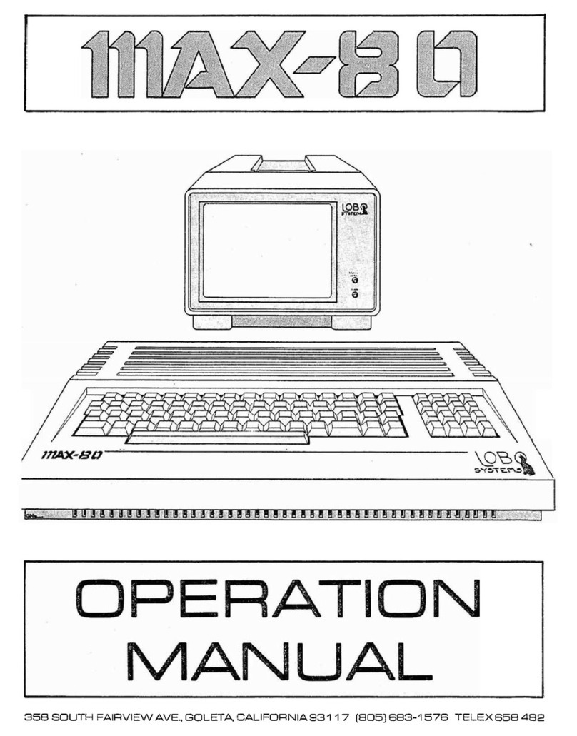 Lobo Systems MAX-80 Operation manual