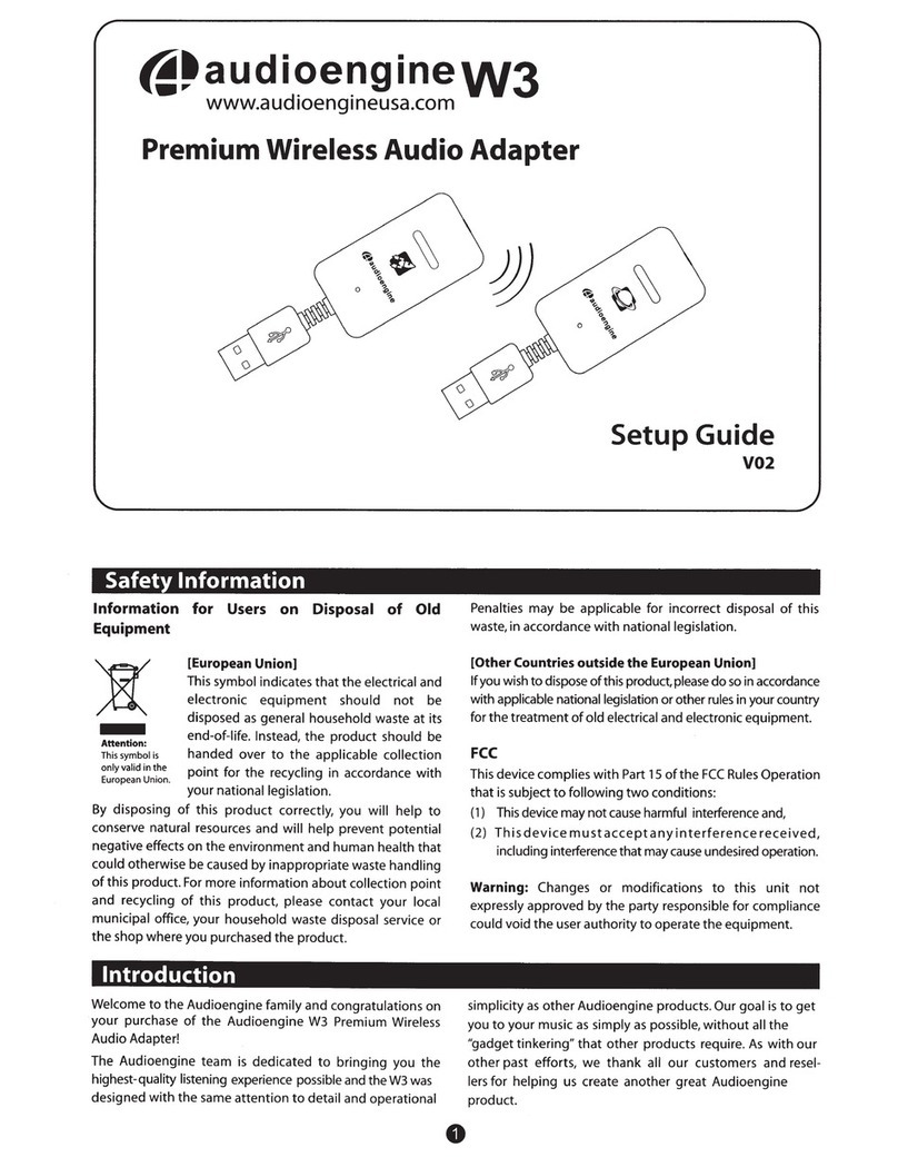 AudioEngine W3 User manual