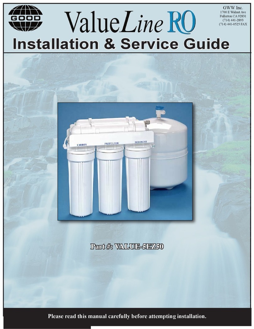 GWW ValueLine RO VALUE-5EZ50 Installation & service guide