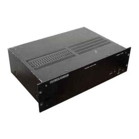 Altec Lansing 1407A POWER AMPLIFIER User manual
