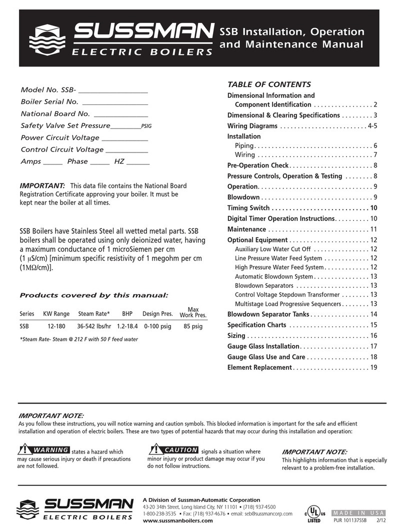 Sussman SSB 12-18 Installation, operation and maintenance manual