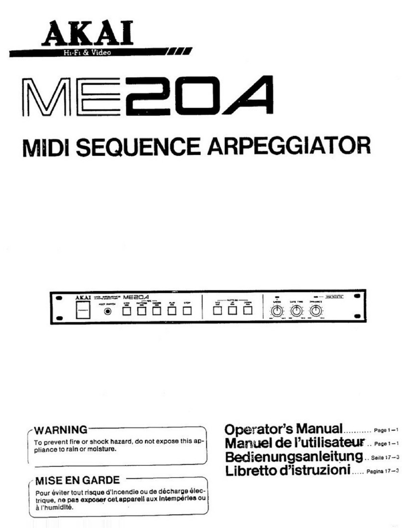 Akai ME20A User manual