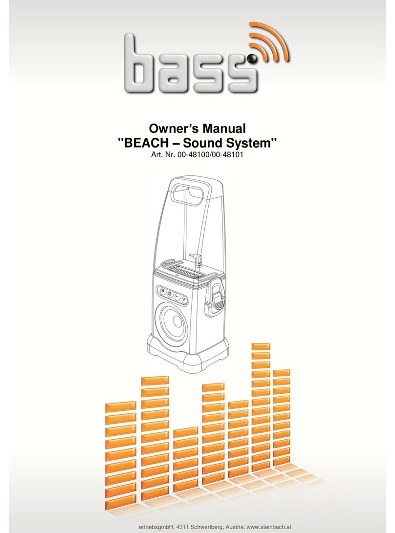 Bass BEACH – Sound System owner's manual