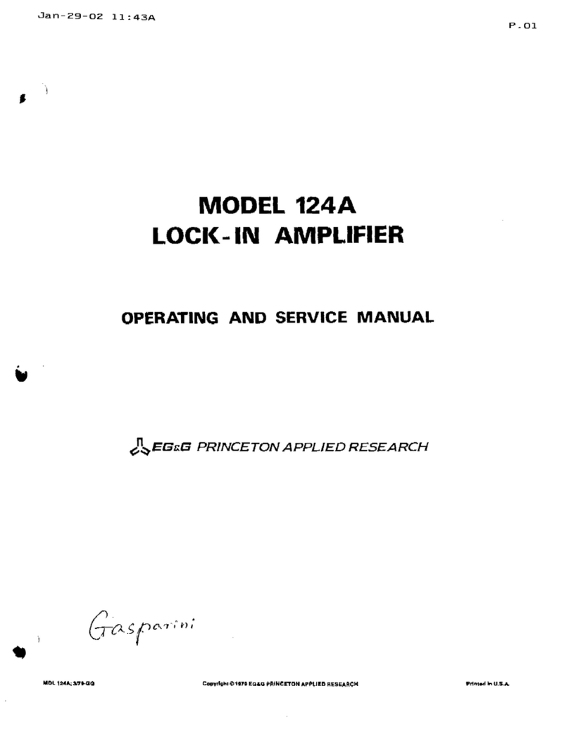 Princeton 124A Operating and service manual