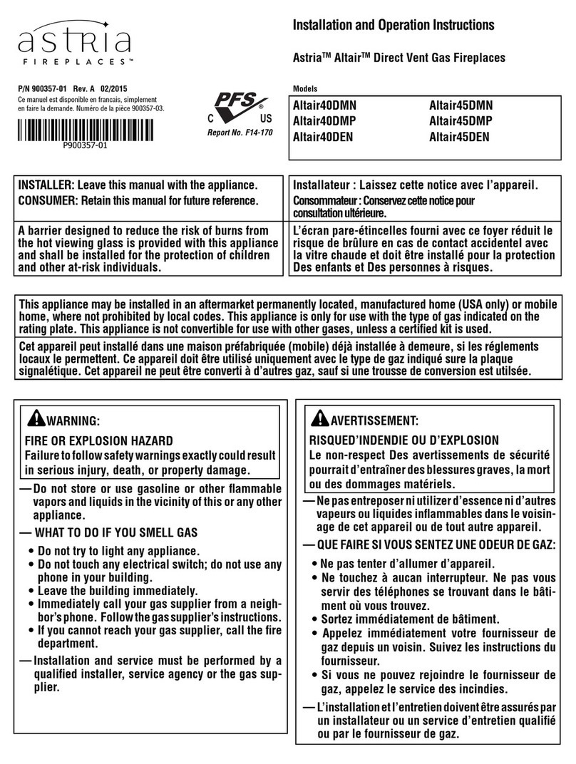 Astria Altair40DMN Installation and operation instructions Astria Altair40DMN Installation and operation instructions