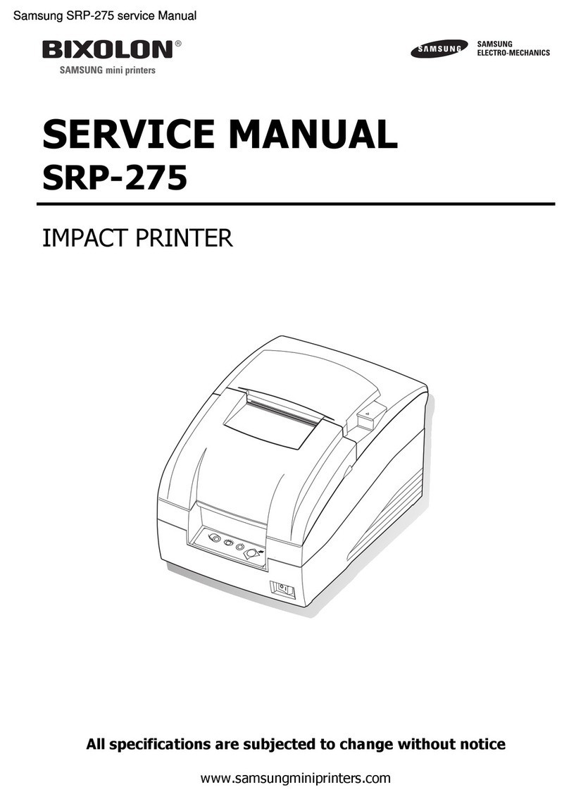 Samsung 2 COLOR THERMAL PRINTER SRP-275 User manual