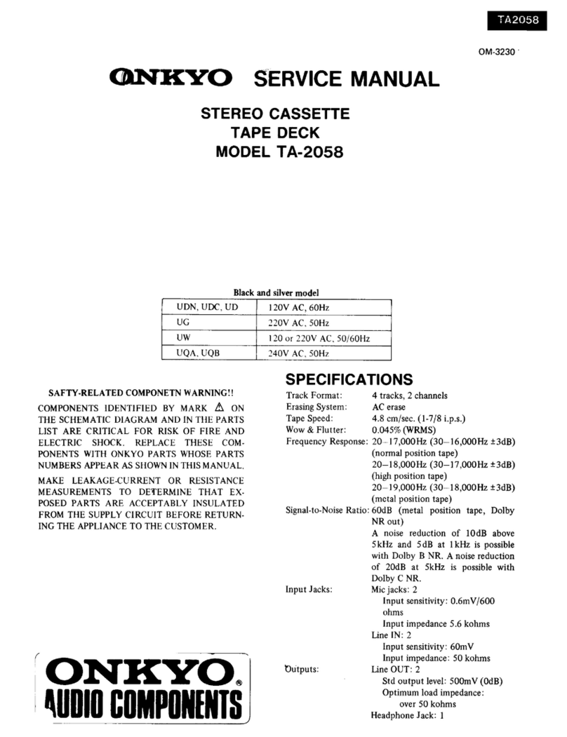 Onkyo TA-2058 User manual Onkyo TA-2058 User manual