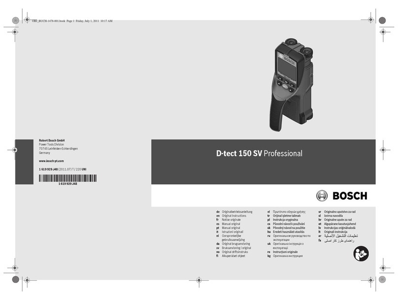 Bosch D-tect 150 SV Professional User manual