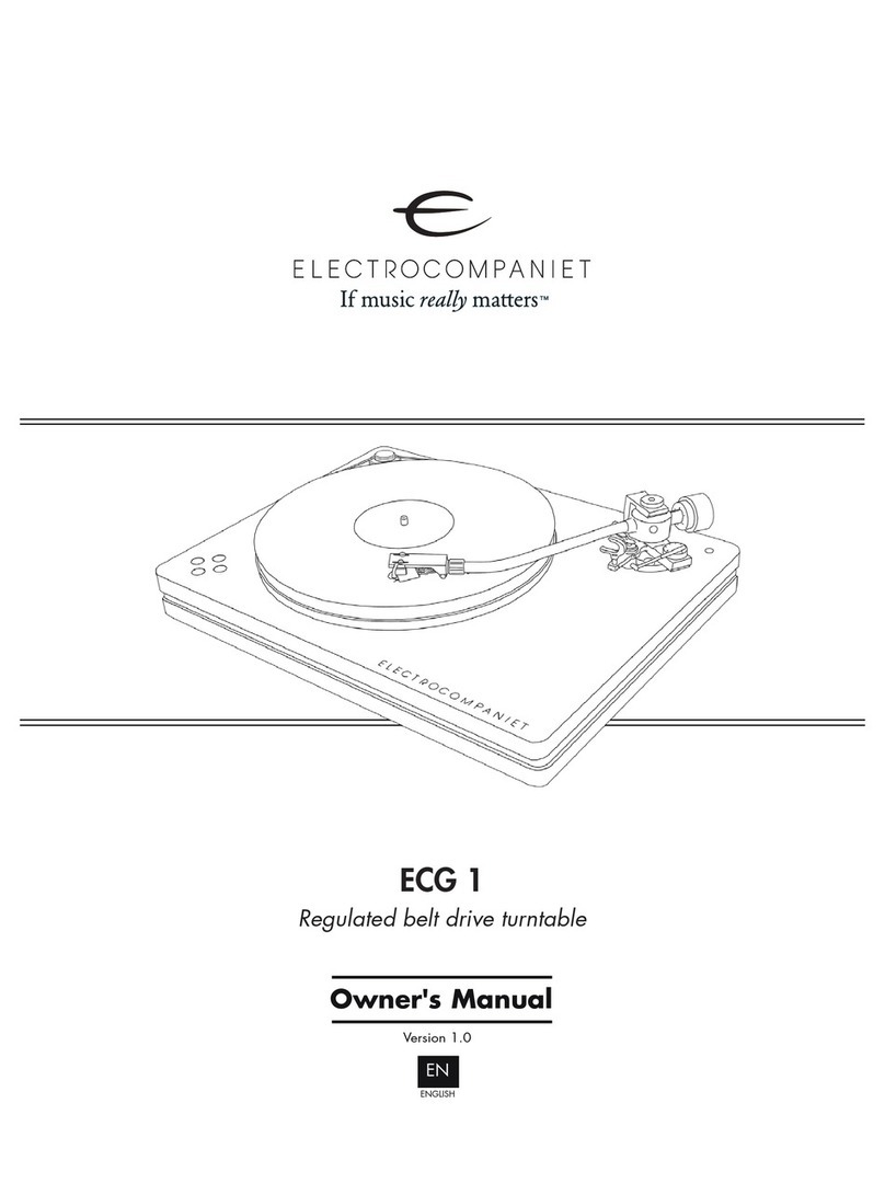 ELECTROCOMPANIET ECG 1 owner's manual