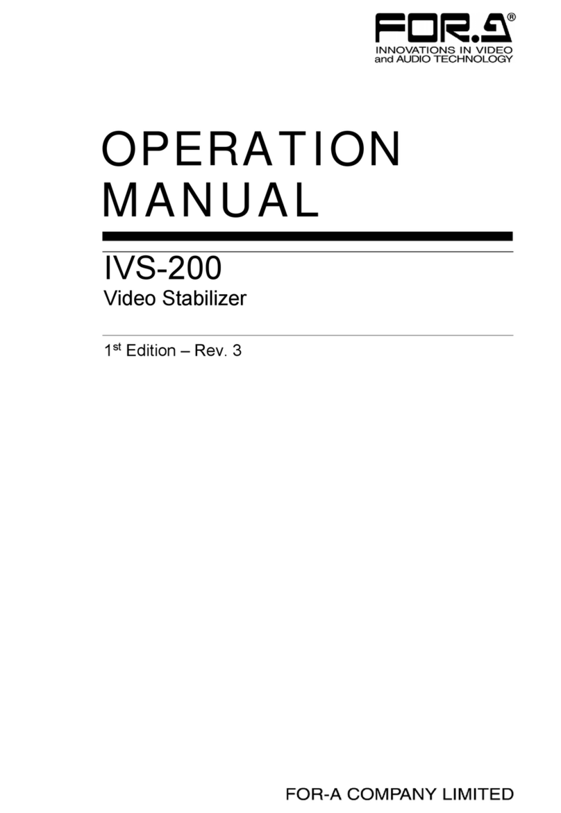FOR-A IVS-200 Operation manual