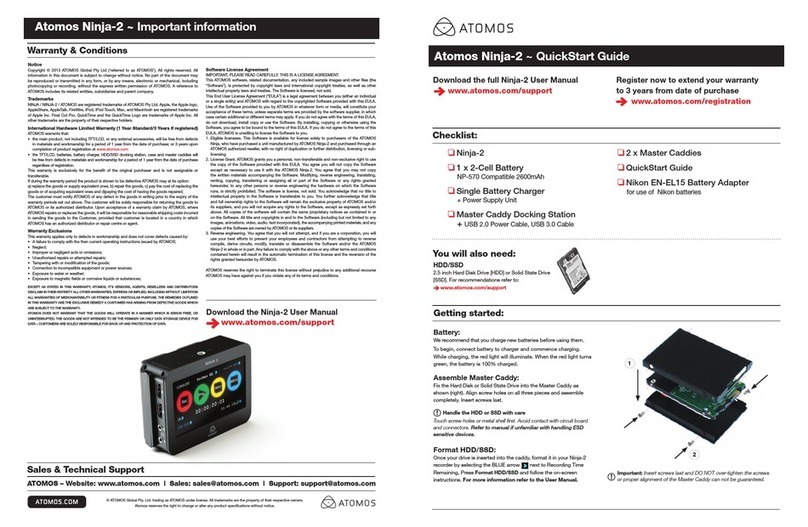 Atomos Ninja-2 quick start guide