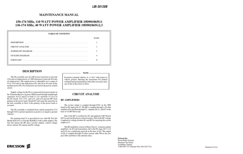 Ericsson 19D901865G1 User manual