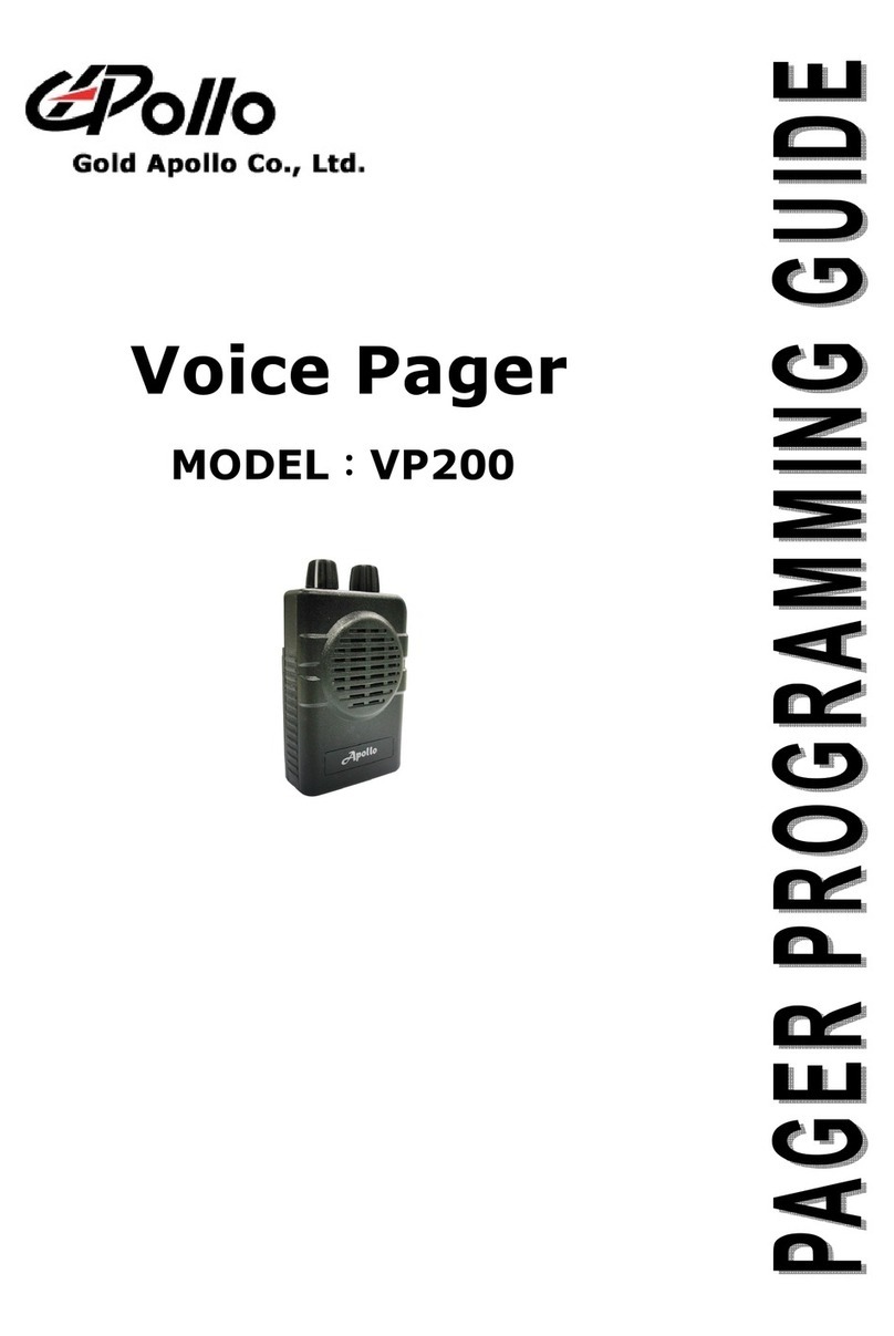 Gold Apollo VP200 Programming guide