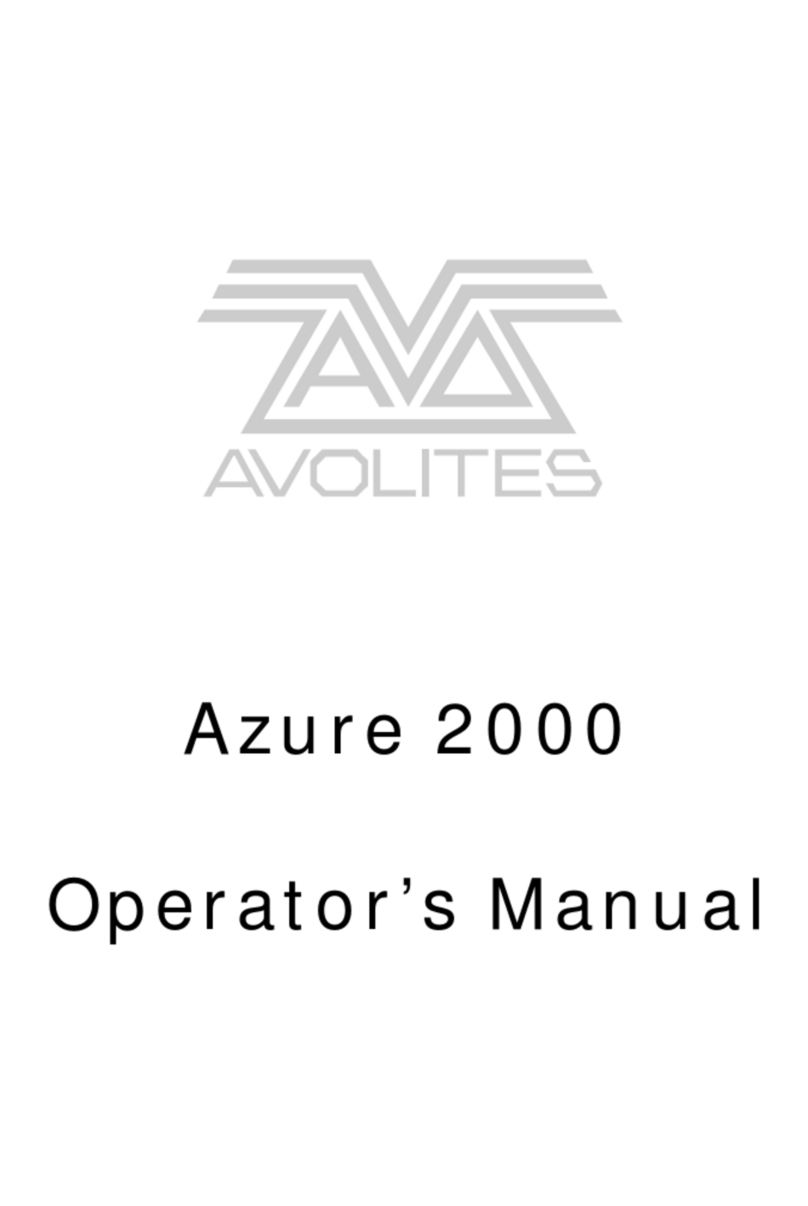 Avolites Azure 2000 Operator's manual