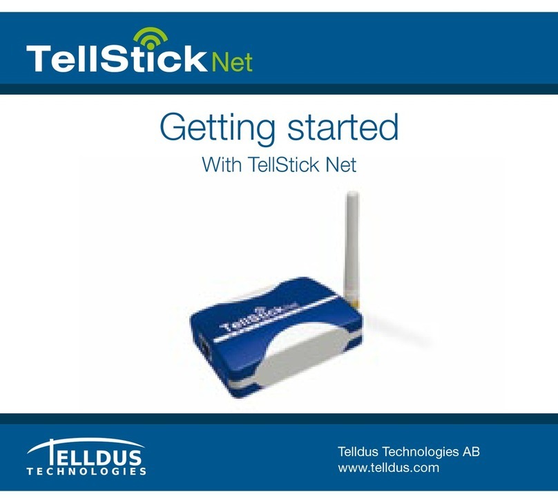 Telldus TellStick Net User manual