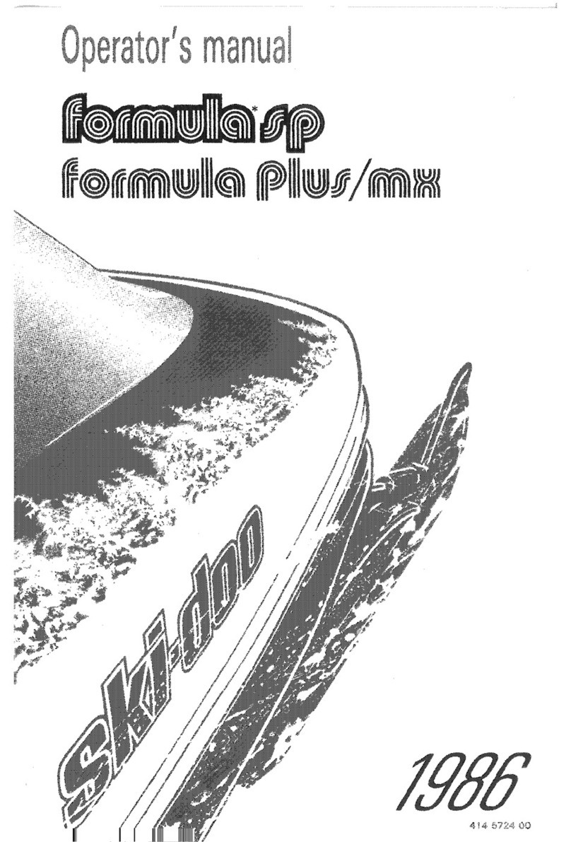 BOMBARDIER formula Plus 1986 Operator's manual