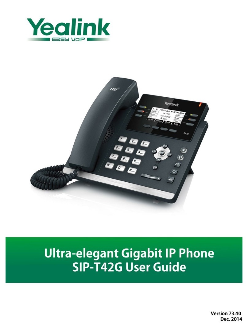 Yealink Yealink SIP-T42G User manual Yealink Yealink SIP-T42G User manual