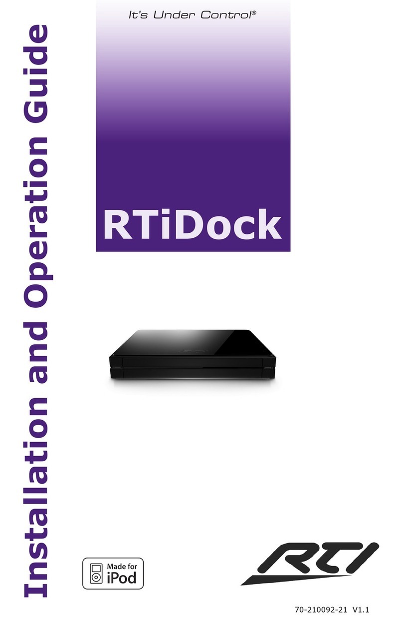 RTI RTiDock Operating instructions