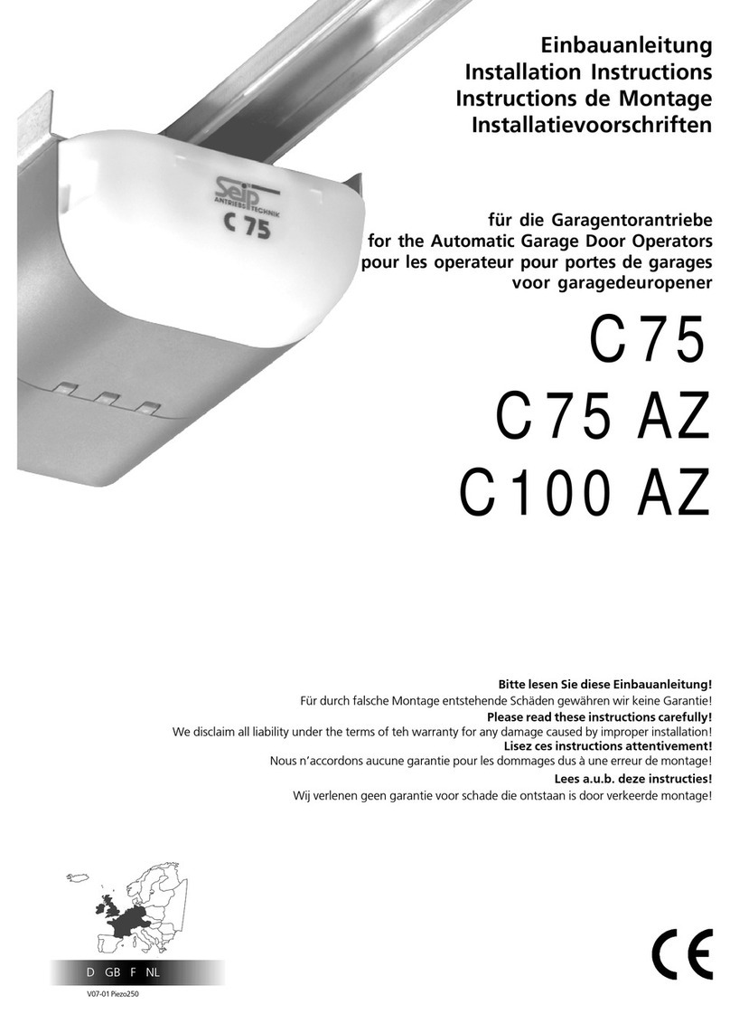 Seip C 75 installation instructions Seip C 75 installation instructions