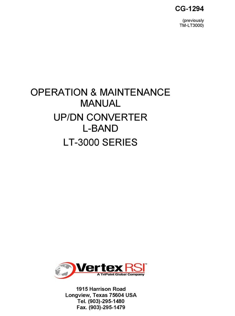 Vertex LT-3000 SERIES Operation & maintenance manual