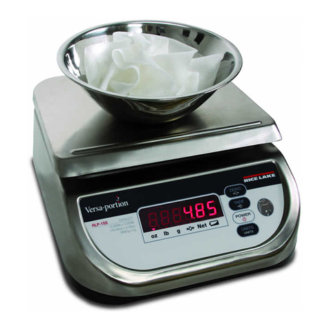 Rice Lake Versa-portion RLP-S User manual