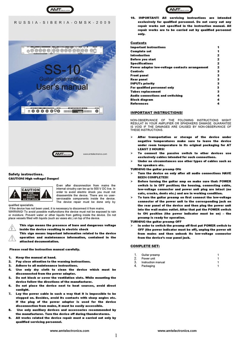 AMT SS-10 user manual