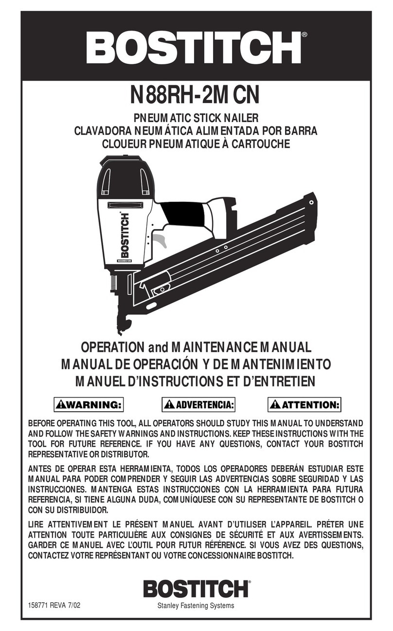 Bostitch N88RH-2MCN Operation and maintenance manual