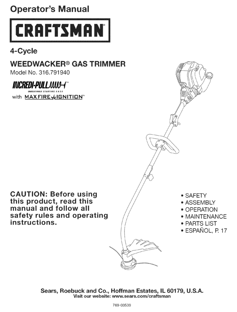 Craftsman WEEDWACKER Operator's manual