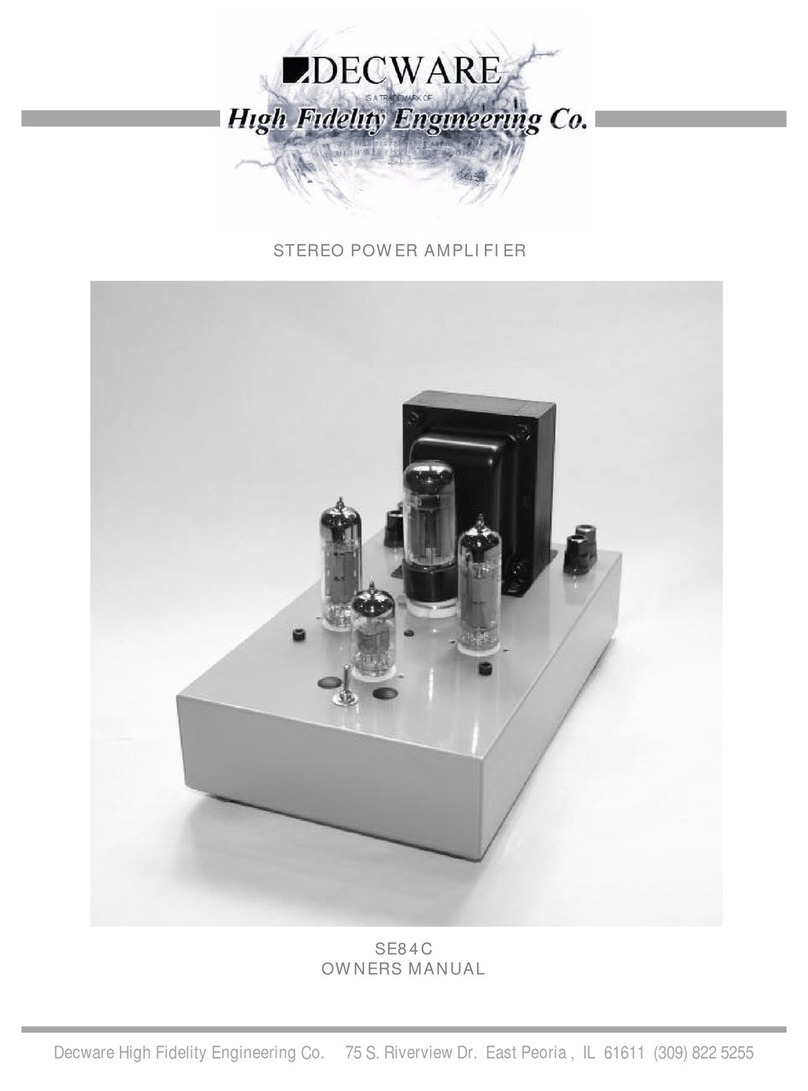 Decware SE84C+ User manual