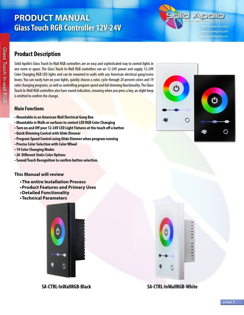 Solid Apollo SA-CTRL-InWallRGB-Black product manual