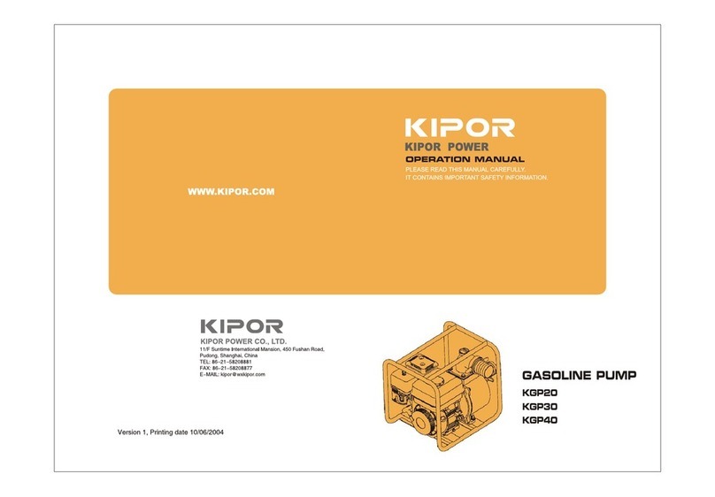 Kipor KGP20 User manual