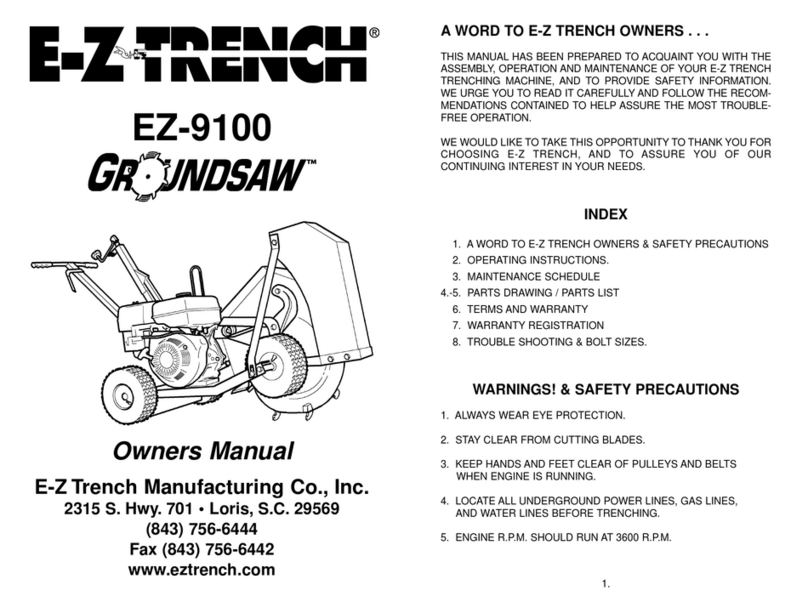 E-Z Trench Groundsaw EZ-9100 owner's manual
