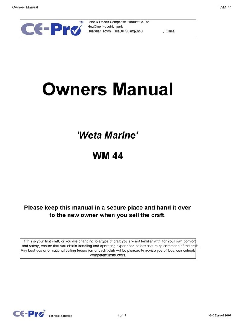 Weta Marine WM 44 owner's manual