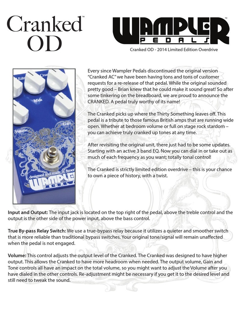 Wampler Cranked OD user guide