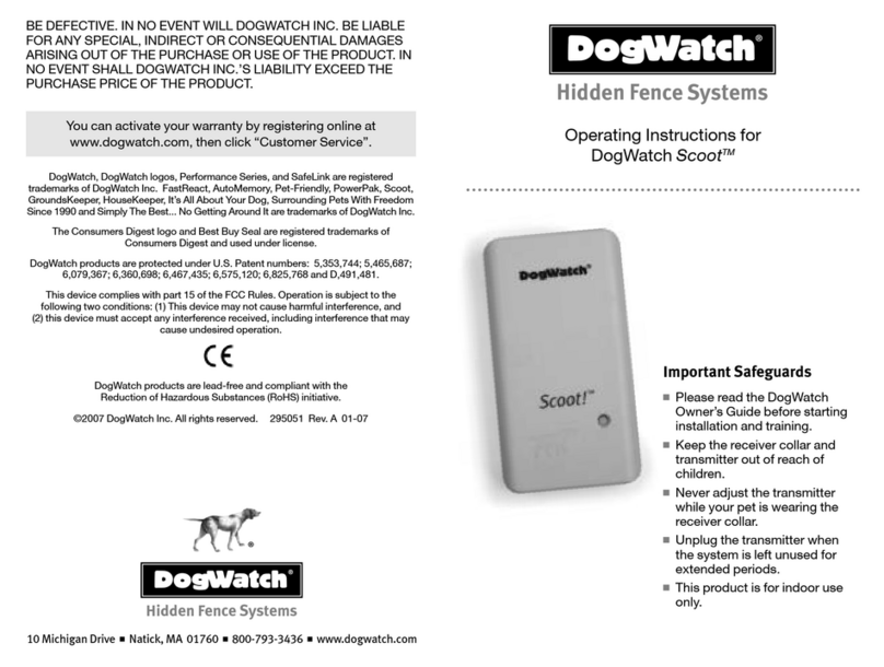 DogWatch Scoot operating instructions