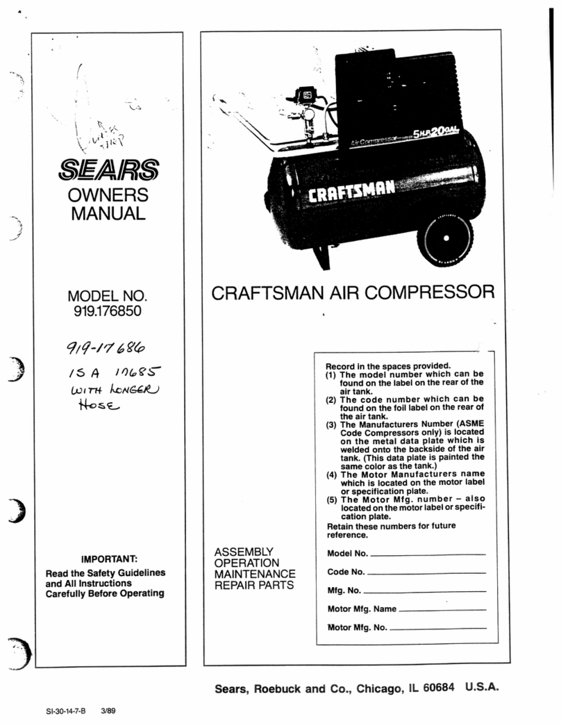 Sears 919.176850 User manual