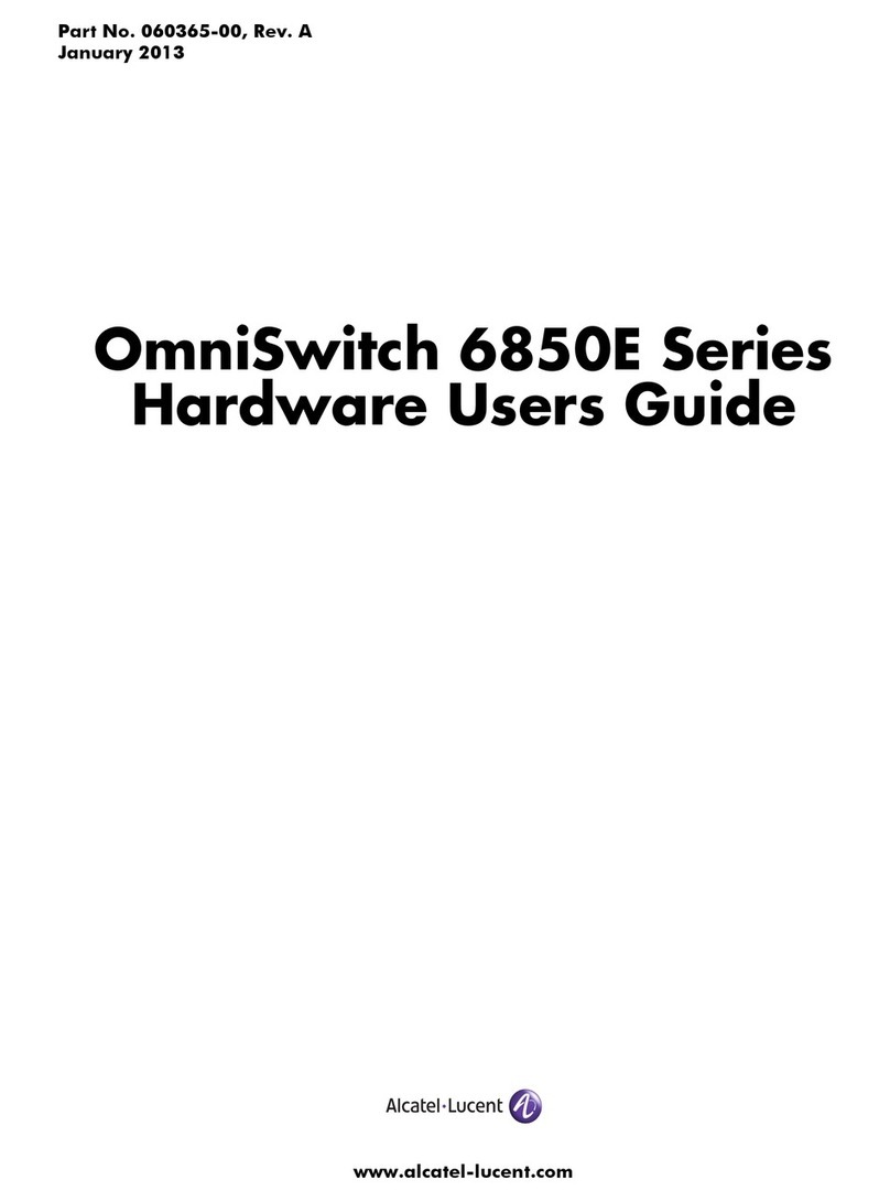 Alcatel-Lucent OmniSwitch 6850E Series Hardware user's guide