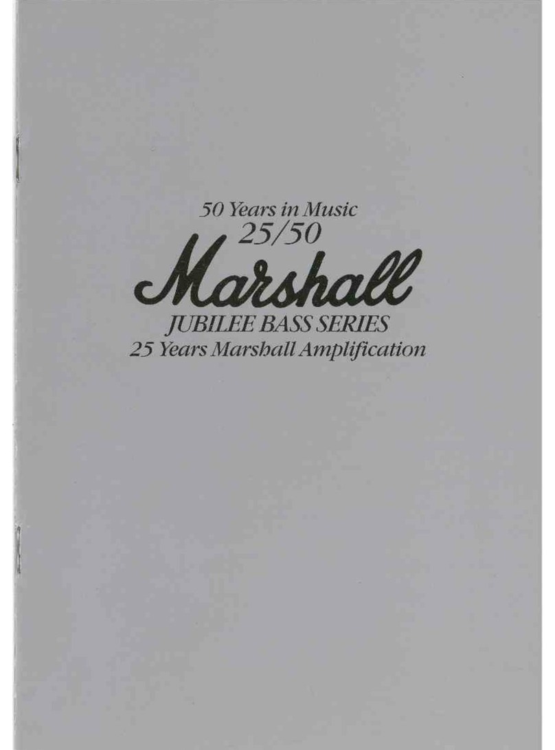 Marshall Amplification Jubillee Bass 3530 User manual