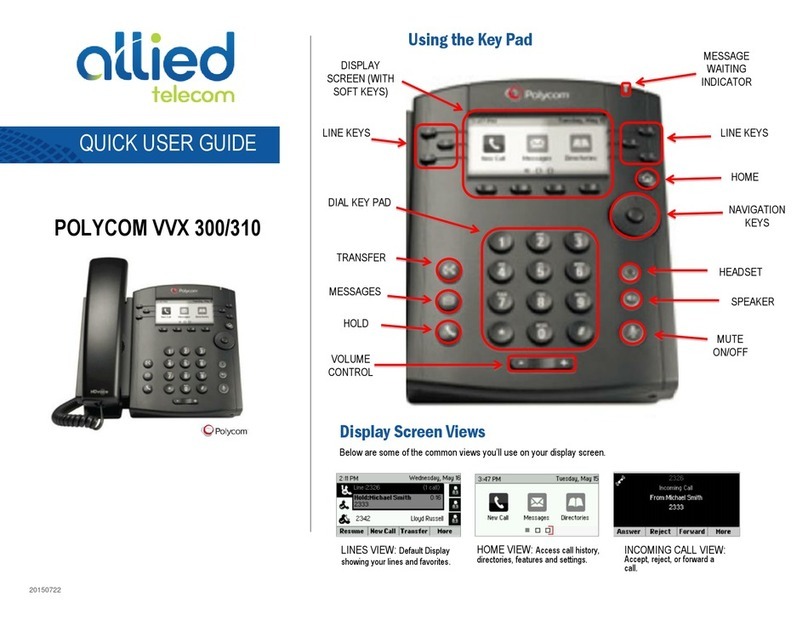 Polycom VVX 300 Instruction manual