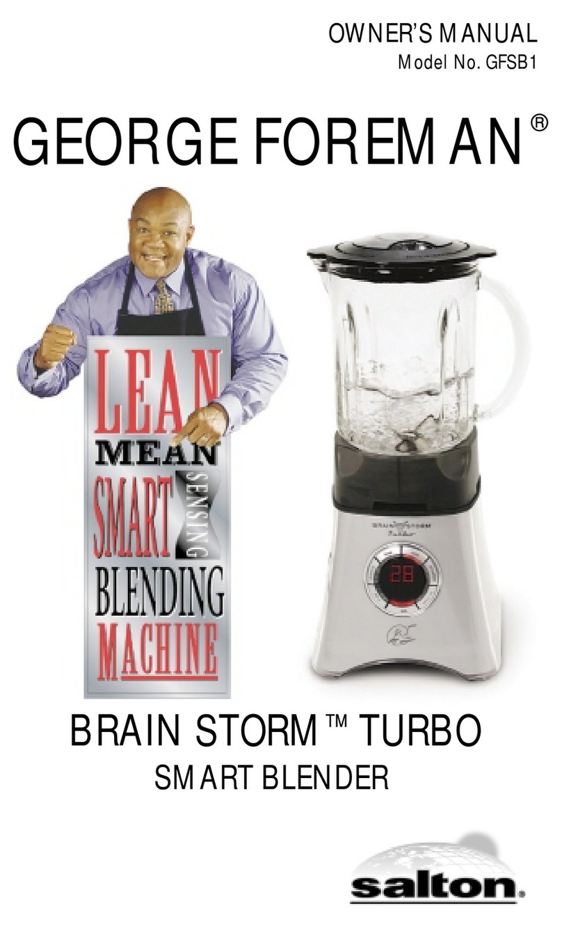 George Foreman BRAIN STORM TURBO GFSB1 User manual