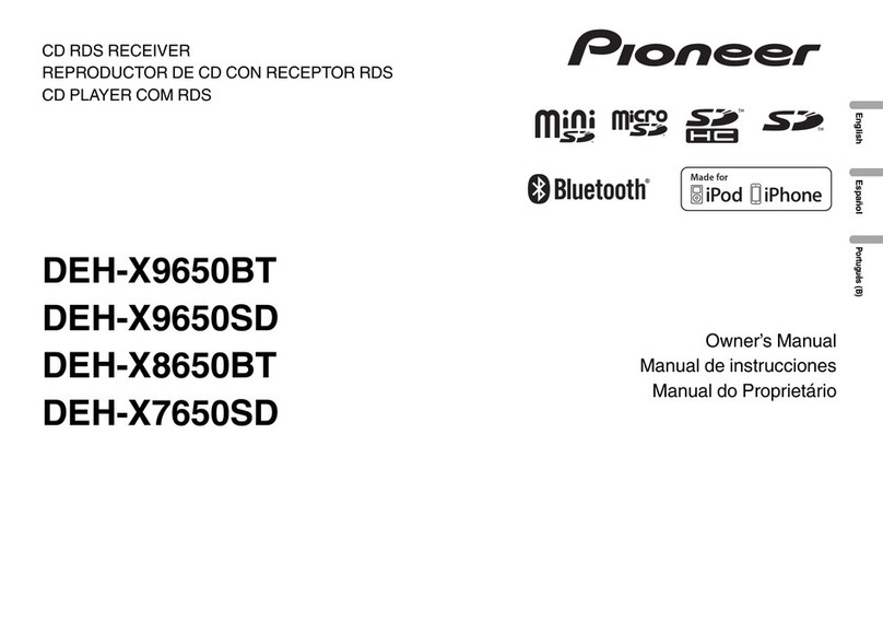 Pioneer DEH-X9650SD owner's manual