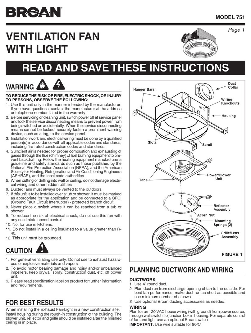 Broan 751 installation instructions