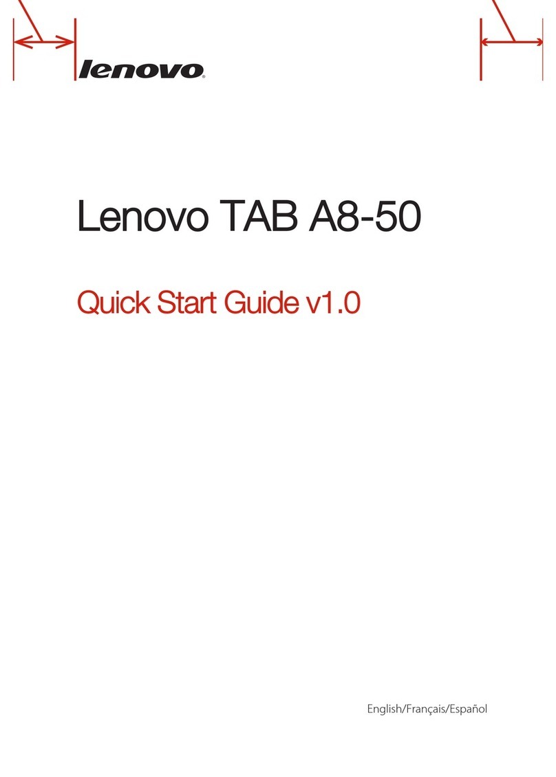 Lenovo TAB A8-50 quick start guide
