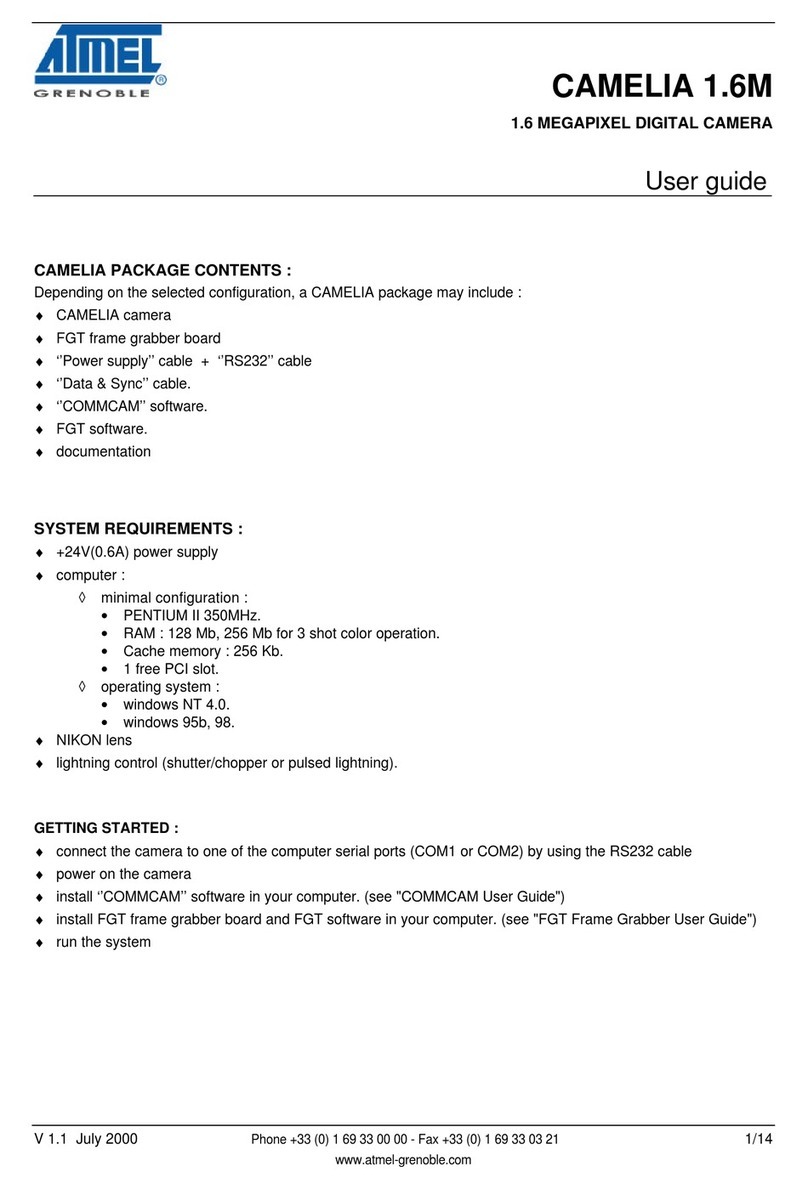 Atmel CAMELIA 1.6M User manual
