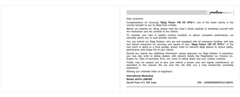 Bajaj Pulsar 150 CC DTS-i User manual