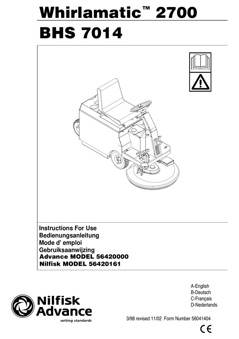 Nilfisk-Advance Whirlamatic 2700 BHS 7014 Instructions for use Nilfisk-Advance Whirlamatic 2700 BHS 7014 Instructions for use