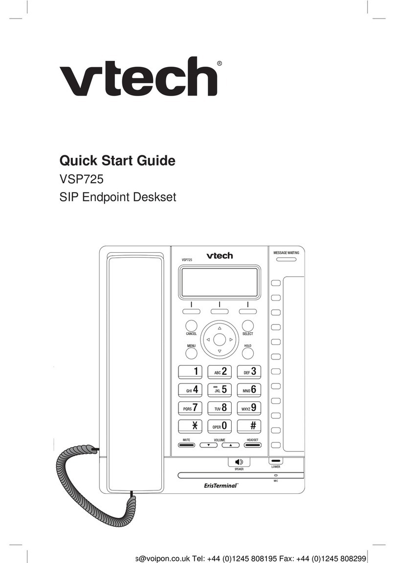 V-tech VSP725 quick start guide
