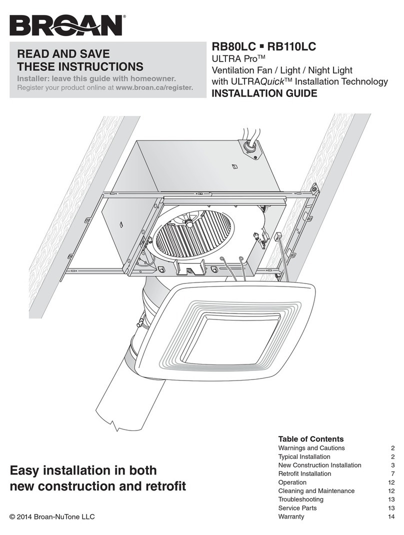 Broan ULTRA Pro RB80LC User manual